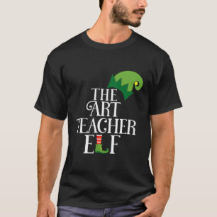 Kunstleraar Elf Matching Family, Kerstmis Pa T-shirt