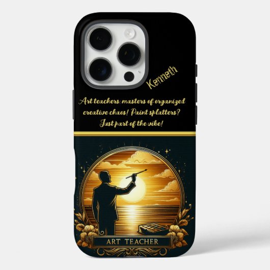 Kunstleraar Inspirerend bij zonsondergang Case-Mate iPhone Case (Achterkant)