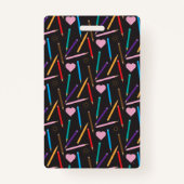 Kunstleraar-kleur-encils met portaalpaspoort badge (Achterkant)