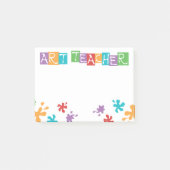 Kunstleraar Kleurrijke Notities Post-it® Notes (Voorkant)