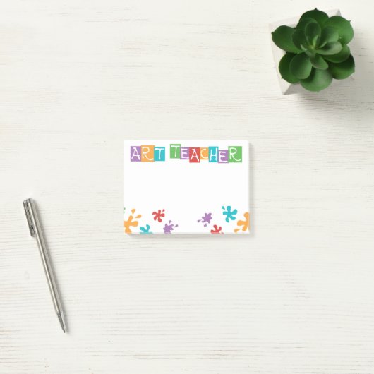 Kunstleraar Kleurrijke Notities Post-it® Notes (Kantoor)