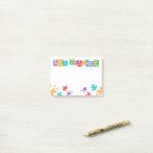 Kunstleraar Kleurrijke Notities Post-it® Notes (Op bureau)