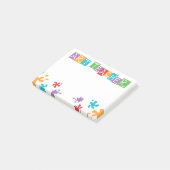 Kunstleraar Kleurrijke Notities Post-it® Notes (Schuin)