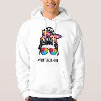 Kunstleraar Leven Rommelige Knot, Terug Naar Schoo Hoodie