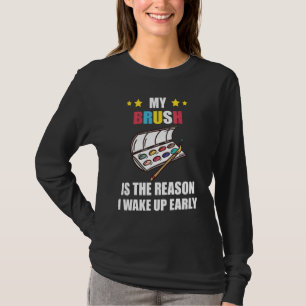 Kunstleraar Mijn Kwast Kunstenaar Schilder Palet S T-shirt
