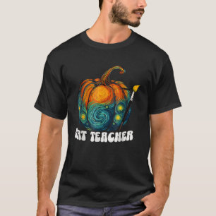 Kunstleraar Pompoen Halloween Grappige Nacht Manne T-shirt