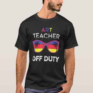 Kunstleraar uit dienst, zonnebril, doorlatend T-sh T-shirt