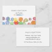 Kunstleraar verf Splatter Artist penseel Visitekaartje (Voorkant / Achterkant)