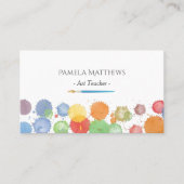 Kunstleraar verf Splatter Artist penseel Visitekaartje (Voorkant)