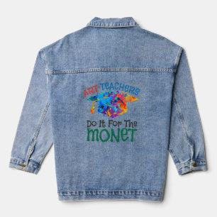 Kunstleraren doen het voor de Monet Art-leraar Denim Jacket