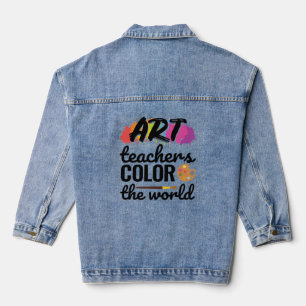 Kunstleraren kleuren de waardering van de wereldle denim jacket