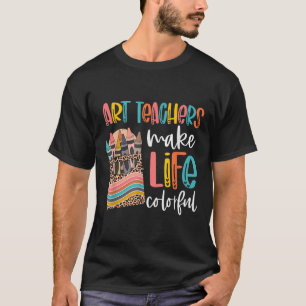 Kunstleraren maken het leven kleurrijk terug naar t-shirt