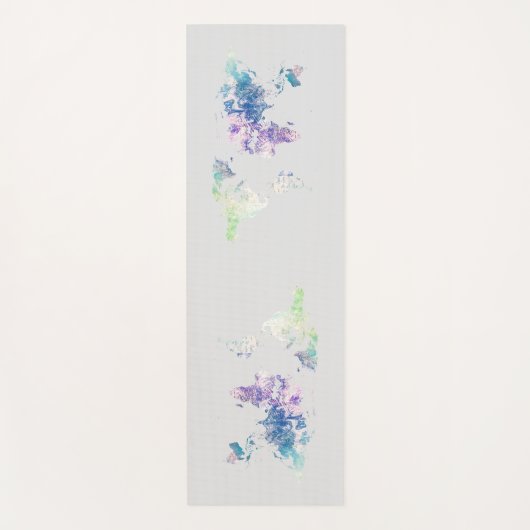 Künstlerische Weltkarte Yogamat (Voorkant)