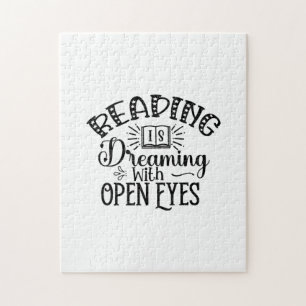 Kunstlezen lezen lezen is droomig met open ogen legpuzzel