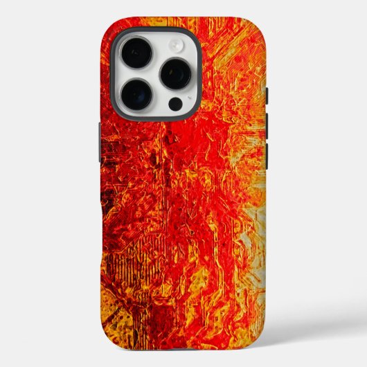 Kunstliefhebbers en trendsetters rood en geel Case-Mate iPhone case (Achterkant)
