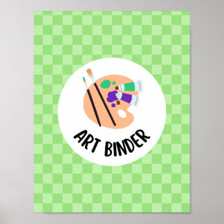 Kunstmap-inzetstuk - organisatie voor leraren poster