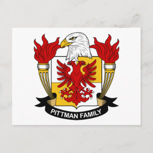 Kunstmat van Pittman / Familiecrest Briefkaart