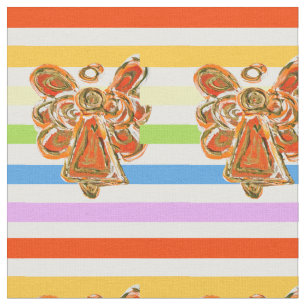 Kunstmateriaal voor Oranje engel regenboogstripe s Stof