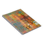 kunstmatig abstract, horizontaal strempatroon notitieboek (Rechterzijde)