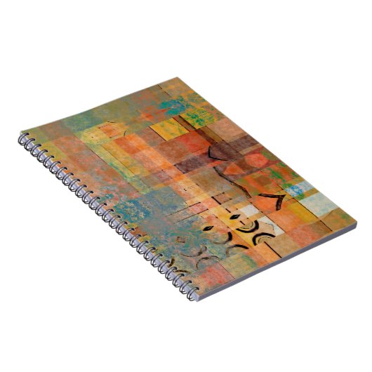 kunstmatig abstract, horizontaal strempatroon notitieboek (Rechterzijde)