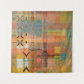 kunstmatig abstract, horizontaal strempatroon wandkleed (Voorkant (horizontaal))