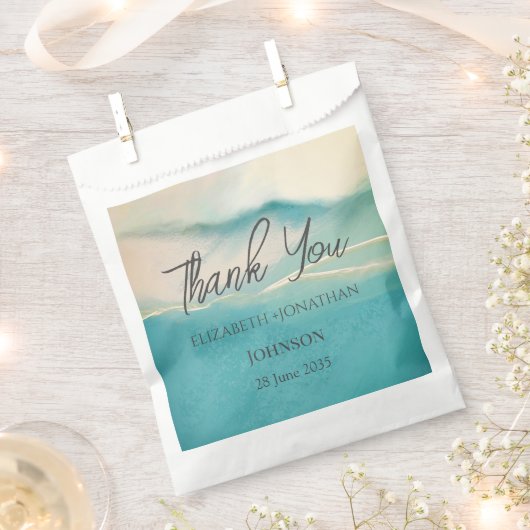 Kunstmatig Abstract landschap Weddenschap Dank je Bedankzakje (Geknipt)