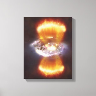 Kunstmatig concept van een sterrenstelsel canvas afdruk