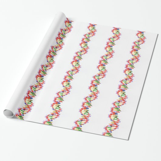 Kunstmatig DNA-model Cadeaupapier (Uitgerold)