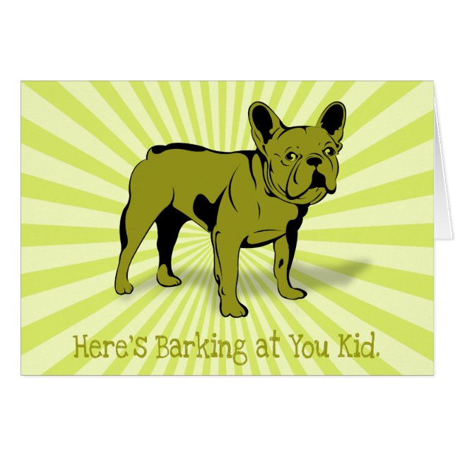 Kunstmatig Frans Bulldog Hondenras Design (Voorkant Horizontaal)