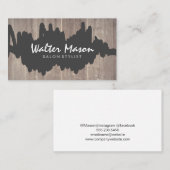 Kunstmatig geborsteld kribbel houten paneel visitekaartje (Voorkant / Achterkant)