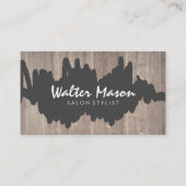 Kunstmatig geborsteld kribbel houten paneel visitekaartje (Voorkant)