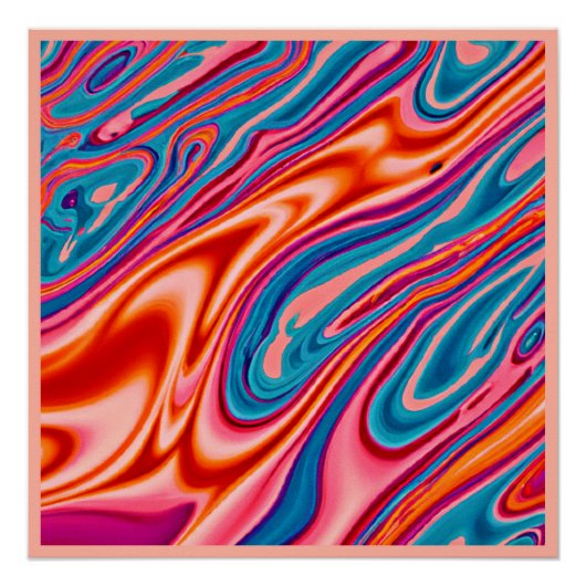 Kunstmatig kleurenschema perfect poster (Voorkant)