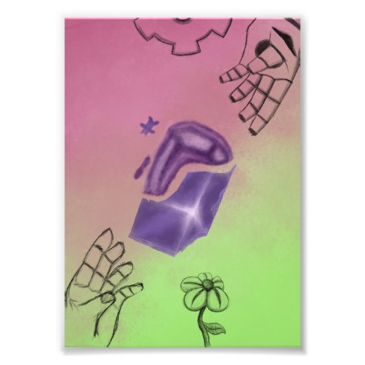 Kunstmatig leven foto afdruk (Voorkant)