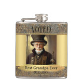 Kunstmatig  ontwerp Foto opa Heupfles (Voorkant)