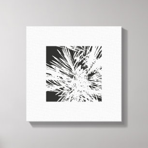 Kunstmatig ontwerp in zwart-wit canvas afdruk