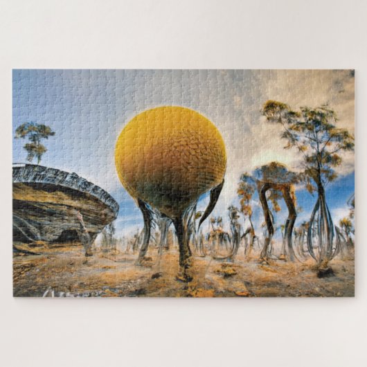 Kunstmatig planet Jigzaag Puzzle Legpuzzel (Horizontaal)