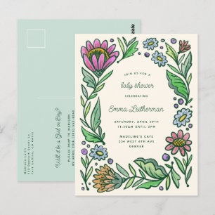 Kunstmatig Scandinavisch Baby shower Briefkaart