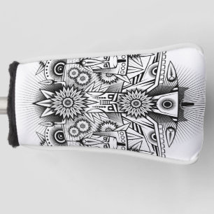 Kunstmatig tribaal ontwerp golfheadcover