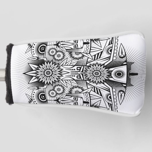 Kunstmatig tribaal ontwerp golfheadcover (Voorkant)