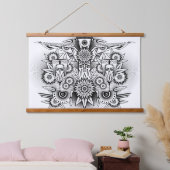 Kunstmatig tribaal ontwerp hangend wandkleed (Slaapkamer)