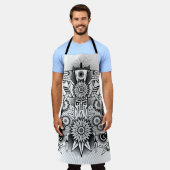 Kunstmatig tribaal ontwerp schort (Gedragen)