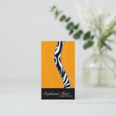 Kunstmatig Visitekaartje maken - Vette zebra afdru (Staand voorkant)