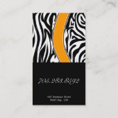 Kunstmatig Visitekaartje maken - Vette zebra afdru (Achterkant)