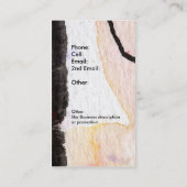 Kunstmatig  Visitekaartje van Ginette (Achterkant)