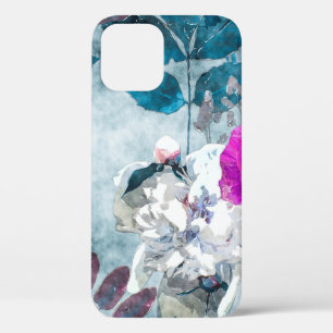 kunstmatig  waterverf kleurrijke florale naadloze  iPhone 12 hoesje