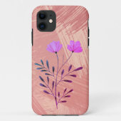Kunstmatige Abstracte roze verfpenseel lavender Fl Case-Mate iPhone Case (Achterkant)
