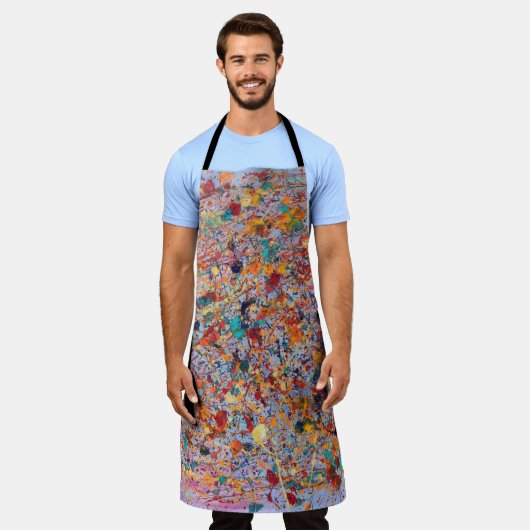 Kunstmatige abstracte verfvlekken schort (Gedragen)