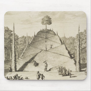 Kunstmatige berg Parnassus, gegraveerd door Johann Muismat