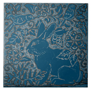 Kunstmatige Blauwgroen vogelpest Tegeltje