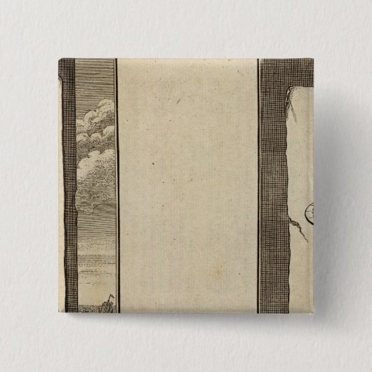 Kunstmatige bol vierkante button 5,1 cm (Voorkant)